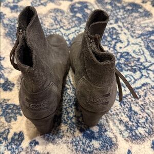 TOMS Charcoal Suede Ankle Boots